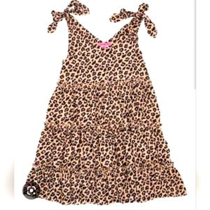 COPY - Simply Southern Leopard Ruffle Tank Dress Swim Coverup